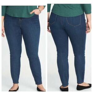 Old Navy Rockstar Super Skinny High Rise Dark Wash Jeans Plus Size 24